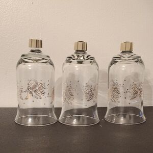 Home Interiors Gold and Clear Candle Holders